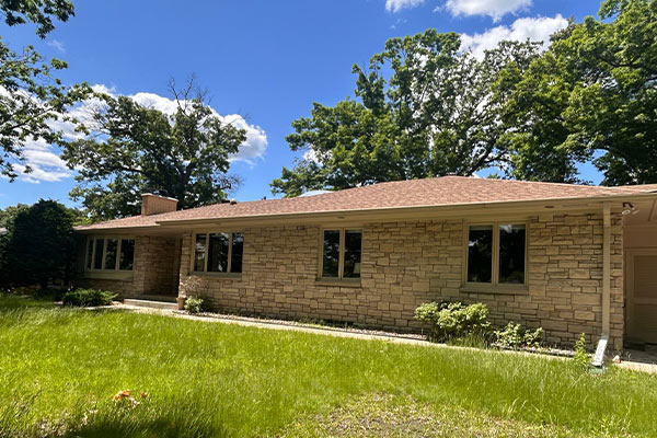 brown roof repair job in edina, mn by roofs r us