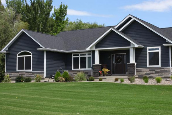 newly installed siding on a house